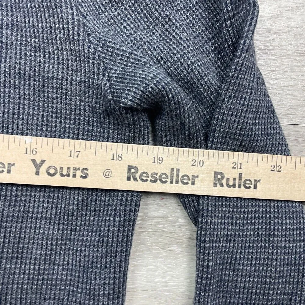 Vintage Polo Ralph Lauren Sweater Mens Medium Gray Merino Wool Shawl Neck Golf